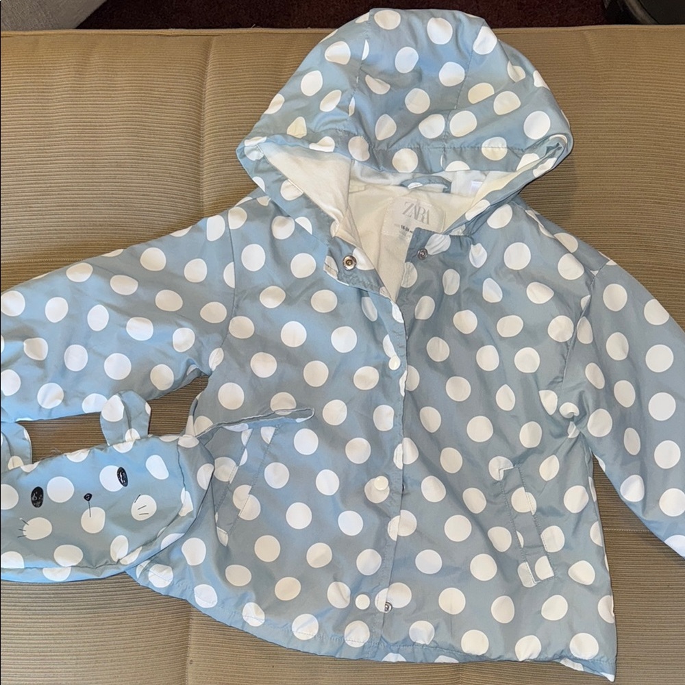 Zara Blue Polka Dot Jacket